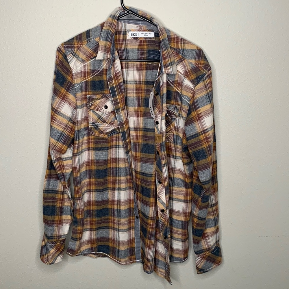 BKE Mens Medium Athletic Fit Flannel
